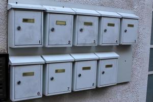 Safed Israel October 11, 2019. Mailbox on the front of the house. photo