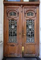 Tel Aviv July 20, 2019. Architectural design element of a door for entering and exiting a building photo