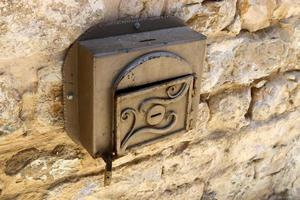 Safed Israel October 11, 2019. Mailbox on the front of the house. photo