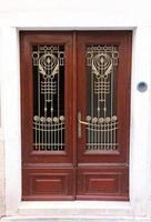 Tel Aviv July 20, 2019. Architectural design element of a door for entering and exiting a building photo