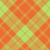 Seamless pattern in lovely orange and green colors colors for plaid, fabric, textile, clothes, tablecloth and other things. Vector image. 2