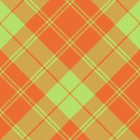 Seamless pattern in lovely orange and green colors colors for plaid, fabric, textile, clothes, tablecloth and other things. Vector image. 2