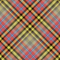 Seamless pattern in great black, yellow, red, blue and grey colors for plaid, fabric, textile, clothes, tablecloth and other things. Vector image. 2