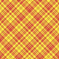 Seamless pattern in great red and yellow colors for plaid, fabric, textile, clothes, tablecloth and other things. Vector image. 2