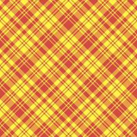 Seamless pattern in great red and yellow colors for plaid, fabric, textile, clothes, tablecloth and other things. Vector image. 2