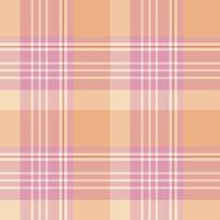 Seamless pattern in great cute pink and light orange colors for plaid, fabric, textile, clothes, tablecloth and other things. Vector image.
