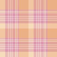 Seamless pattern in great cute pink and light orange colors for plaid, fabric, textile, clothes, tablecloth and other things. Vector image.