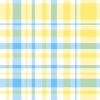 Seamless pattern in fine light yellow, blue and white colors for plaid, fabric, textile, clothes, tablecloth and other things. Vector image.