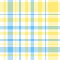 Seamless pattern in fine light yellow, blue and white colors for plaid, fabric, textile, clothes, tablecloth and other things. Vector image.