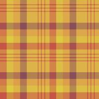 Seamless pattern in great cozy yellow, red and orange colors for plaid, fabric, textile, clothes, tablecloth and other things. Vector image.