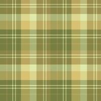 Seamless pattern in great swamp green, yellow and dark beige colors for plaid, fabric, textile, clothes, tablecloth and other things. Vector image.
