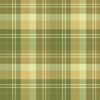 Seamless pattern in great swamp green, yellow and dark beige colors for plaid, fabric, textile, clothes, tablecloth and other things. Vector image.