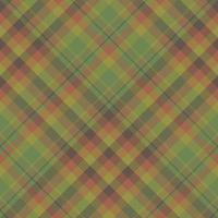 Seamless pattern in great discreet swamp and dark green, bright orange and brown  colors for plaid, fabric, textile, clothes, tablecloth and other things. Vector image. 2