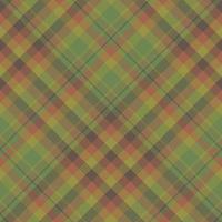 Seamless pattern in great discreet swamp and dark green, bright orange and brown  colors for plaid, fabric, textile, clothes, tablecloth and other things. Vector image. 2