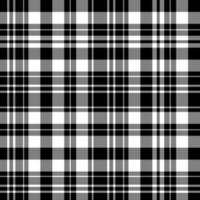 Seamless pattern in interesting black and white colors for plaid, fabric, textile, clothes, tablecloth and other things. Vector image.