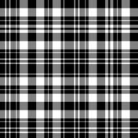 Seamless pattern in interesting black and white colors for plaid, fabric, textile, clothes, tablecloth and other things. Vector image.