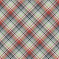 Seamless pattern in grey, green and bright red colors for plaid, fabric, textile, clothes, tablecloth and other things. Vector image. 2