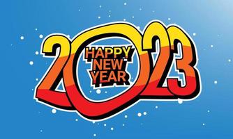 2023 Happy New Year Background Design. vector