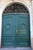 Tel Aviv July 20, 2019. Architectural design element of a door for entering and exiting a building photo
