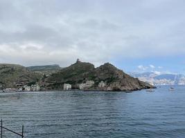 Seascape with a view of Balaclava. Crimea photo