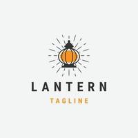 Lantern old logo design template flat vector