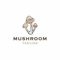 Mushroom logo icon design template flat vector