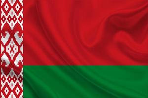 3D Flag of Belarus on fabric photo