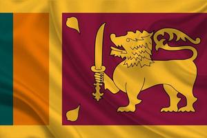 3d bandera de sri lanka en tela foto