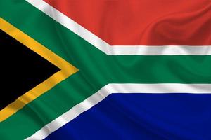 3D Flag of South Africa on fabric photo