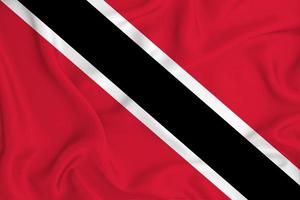 3D Flag of Trinidad and Tobago on fabric photo