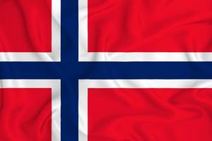 3D Flag of Norway on fabric photo