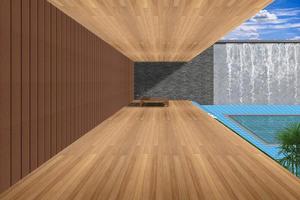 The modern courtyard. 3D design concept. photo