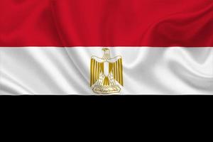 3D Flag of Egypt on fabric photo
