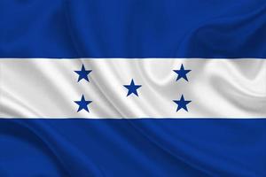 3D Flag of Honduras on fabric photo