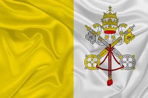 3d bandera de ciudad del vaticano en tela foto