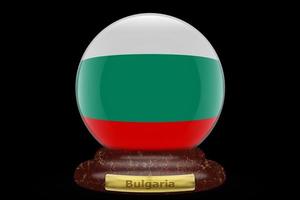 3D Flag of Bulgaria on snow globe photo