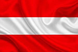 3D Flag of Austria on fabric photo