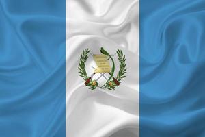 3D Flag of Guatemala on fabric photo