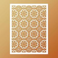seamless die cut decorative pattern template vector