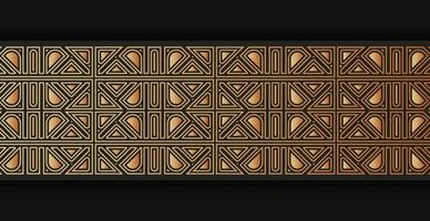 Elegant golden ornamental border template vector