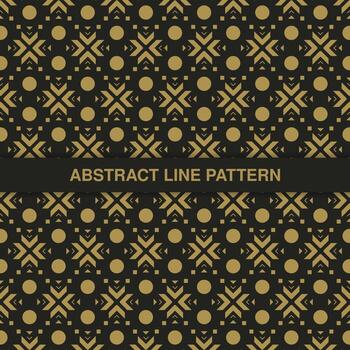 flat ornament line pattern design vector