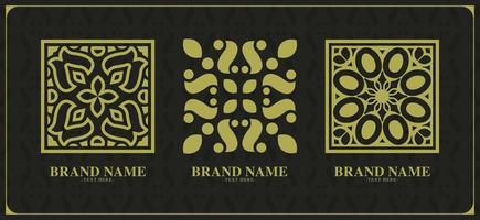 Set of ornament logo line art style luxury vector