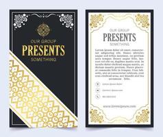 Luxury ornamental logos and business cards template vector