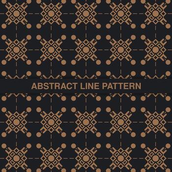 flat ornament line pattern design vector