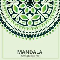 Green decorative mandala background vector