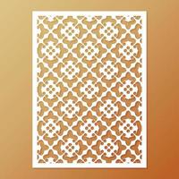 seamless die cut decorative pattern template vector