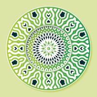 elegante plantilla de diseño de mandala verde vector