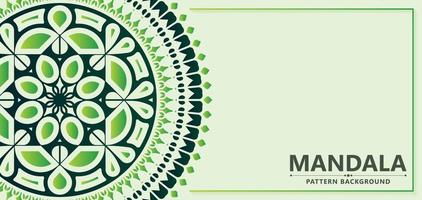 fondo de mandala decorativo verde vector