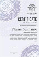 Elegant mandala award certificate template vector