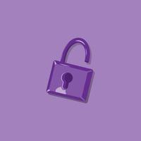 Realistic 3d padlock design, lock with password. Personal data protection. Vector illustration in minimal cartoon, security and protection